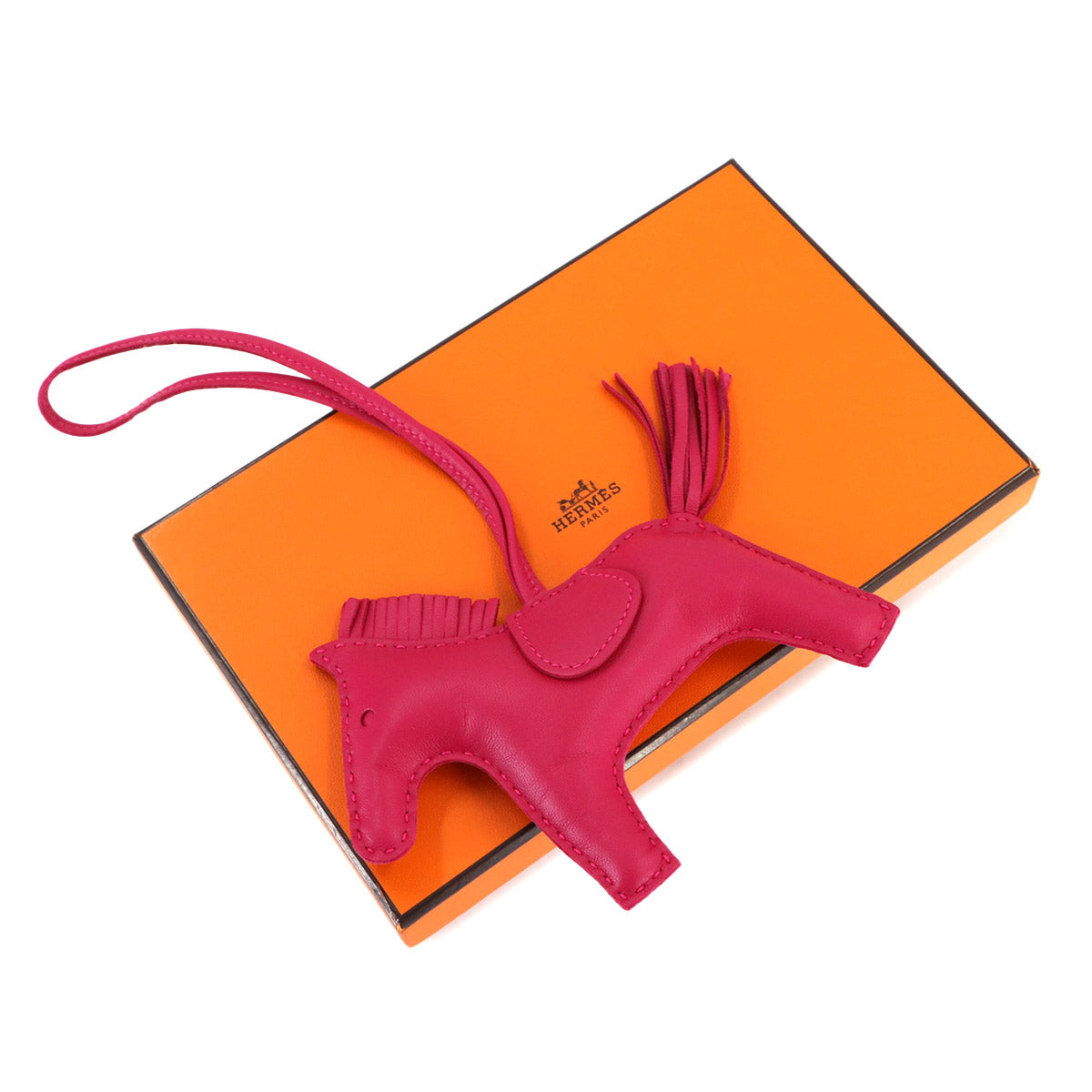 Rodeo MM Bag Charm Agneau Milo Rose Mexicoe