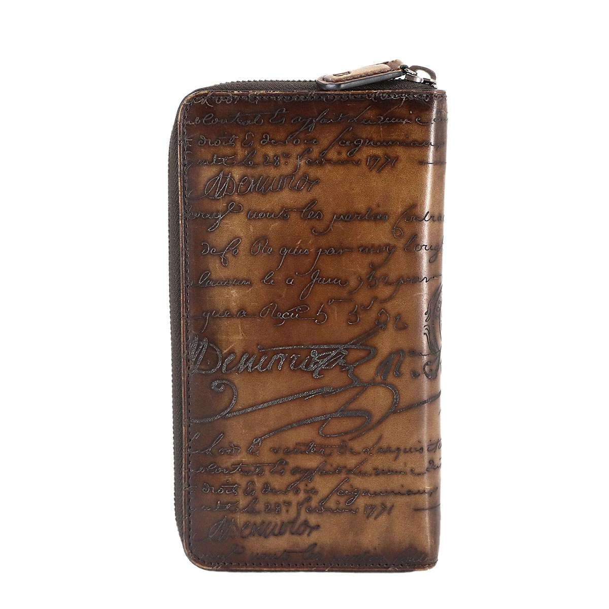 Calligraphy Itauba Long Wallet Venezia Leather Brown