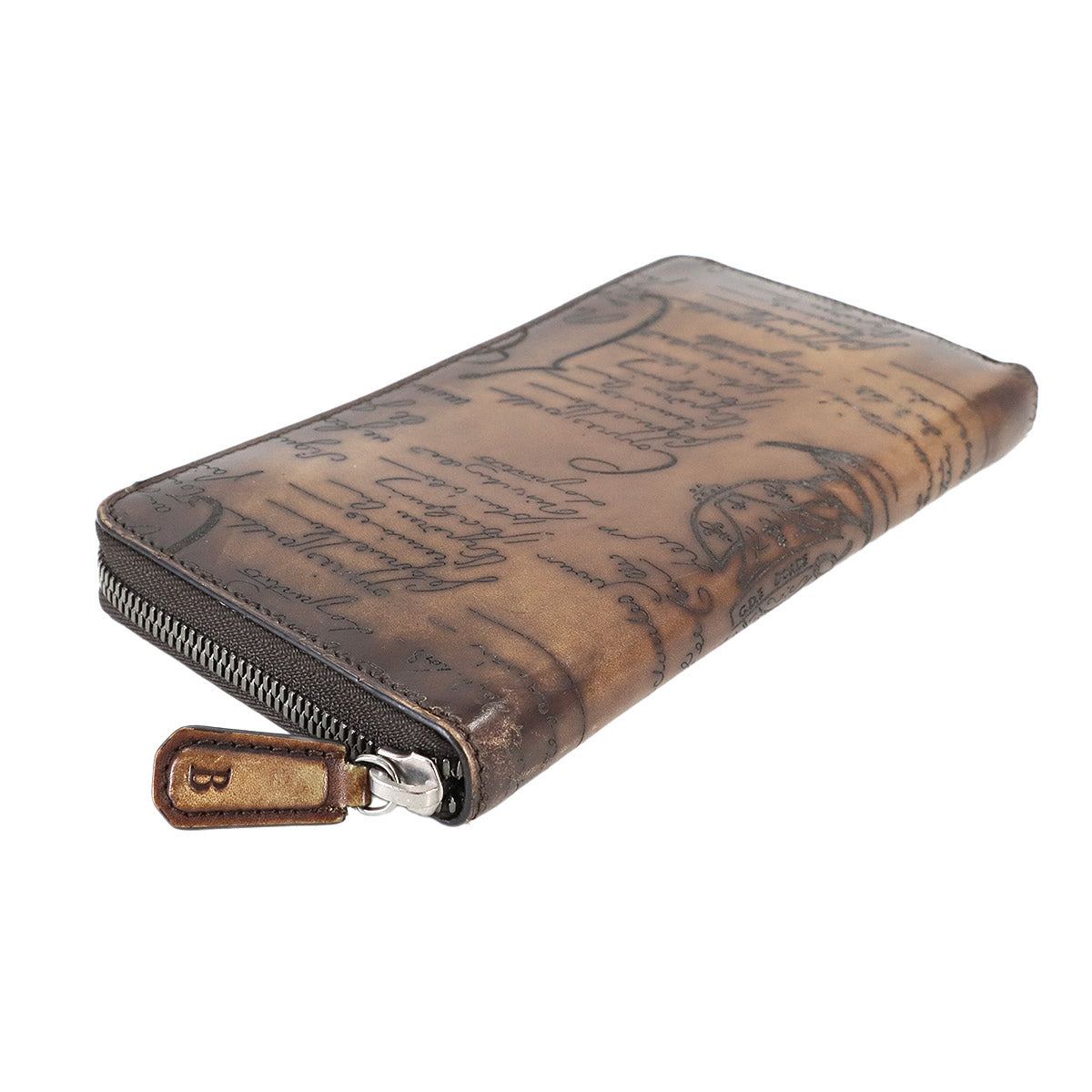 Calligraphy Itauba Long Wallet Venezia Leather Brown
