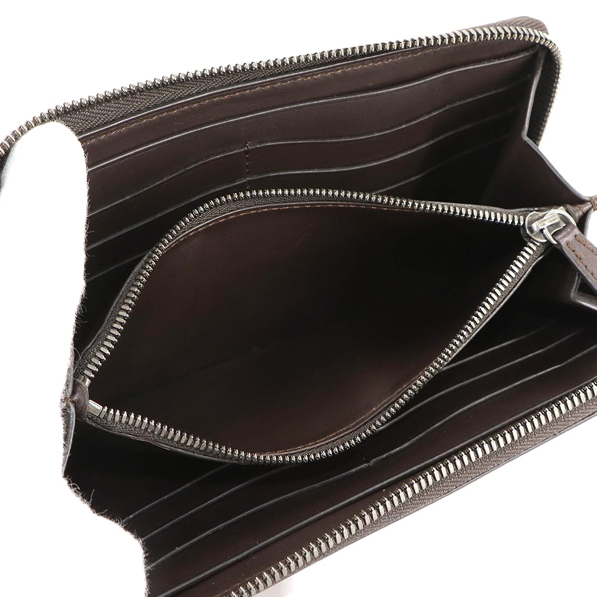 Calligraphy Itauba Long Wallet Venezia Leather Brown