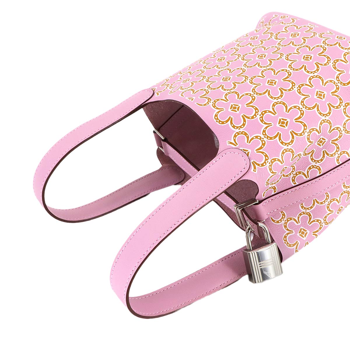 Picotin Lock Micro Lucky Daisy Hand Bag Swift Mauve sylvestre