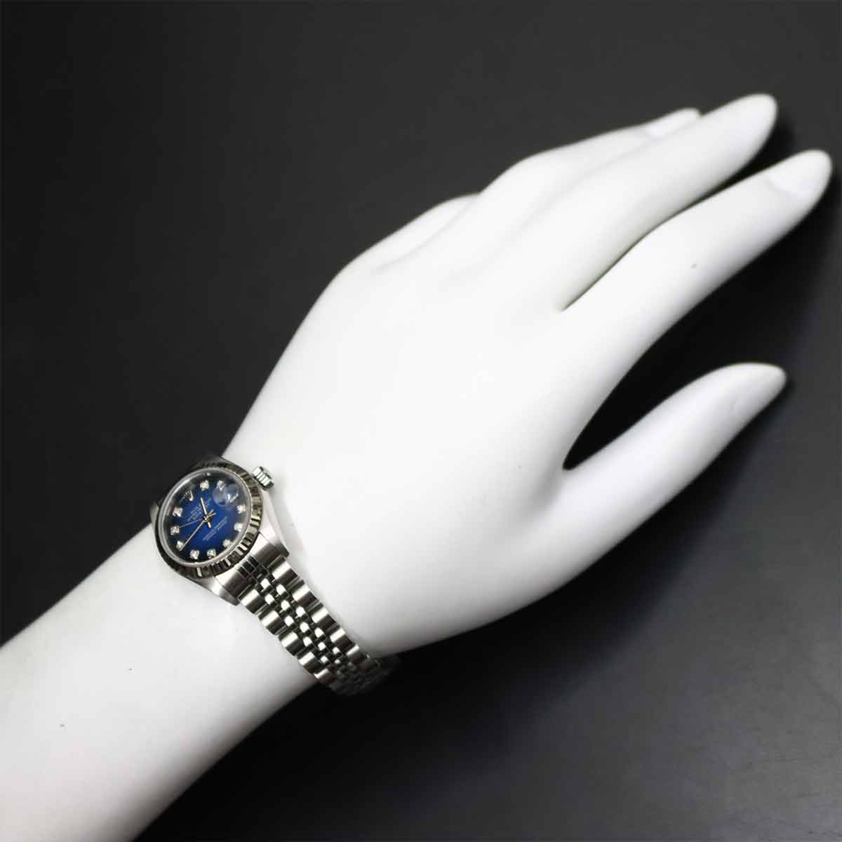 Datejust 79174G Serial F Diamond 750 WG Automatic Blue Dial