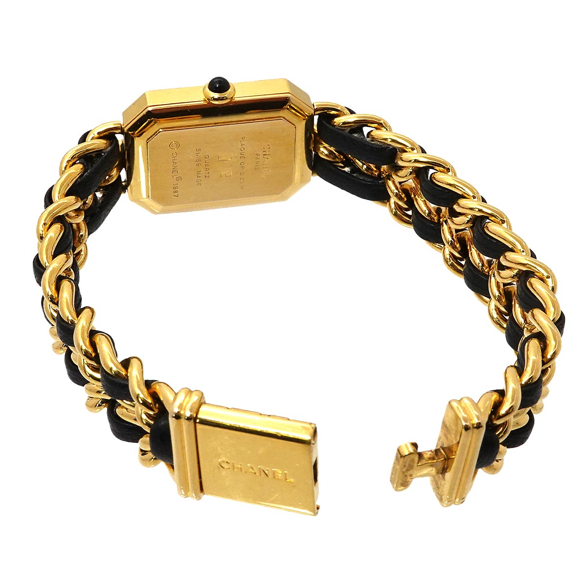 Premiere Size L H0001 Vintage Quartz Black Dial Ladies Watch