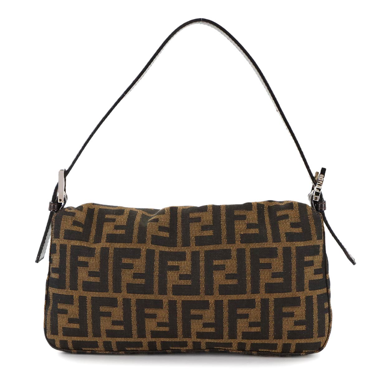Zucca Mamma Baguette Shoulder Bag Canvas Leather Brown 26424