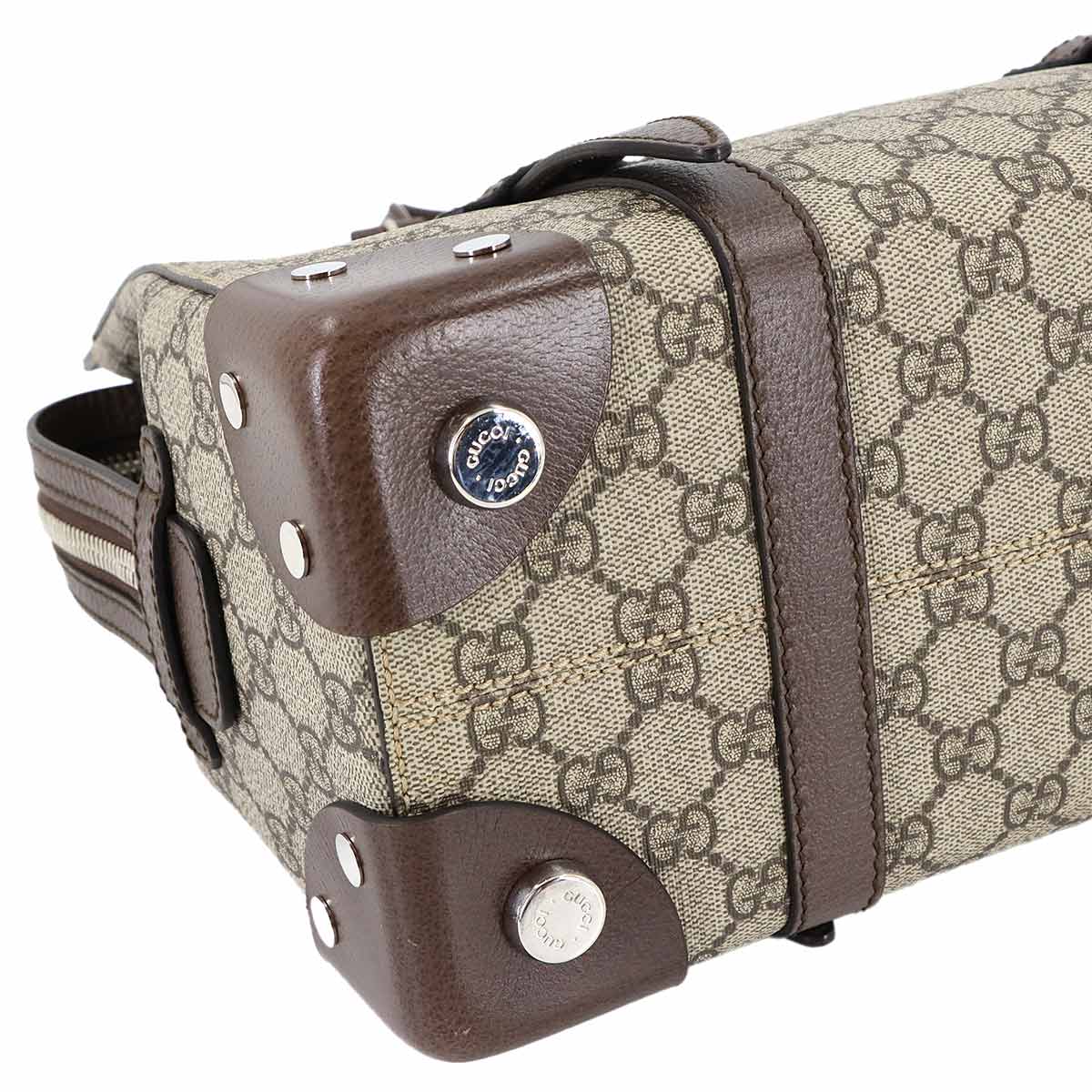 GG Supreme Tote Bag Beige Brown Leather 643814 Purse