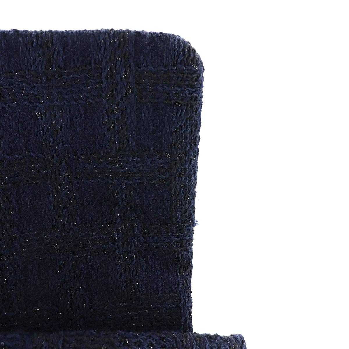 CHANEL 19 Maxi Chain Hnad Shoulder Bag Tweed Leather Navy AS1162