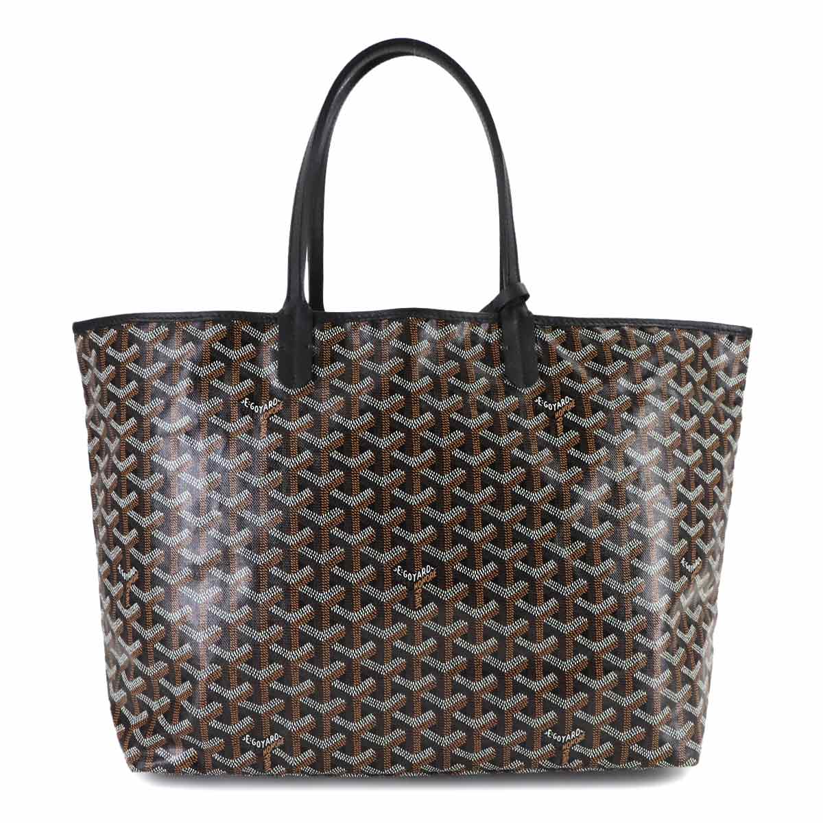 Saint Louis PM Tote Bag PVC Leather Black Herringbone Unisex