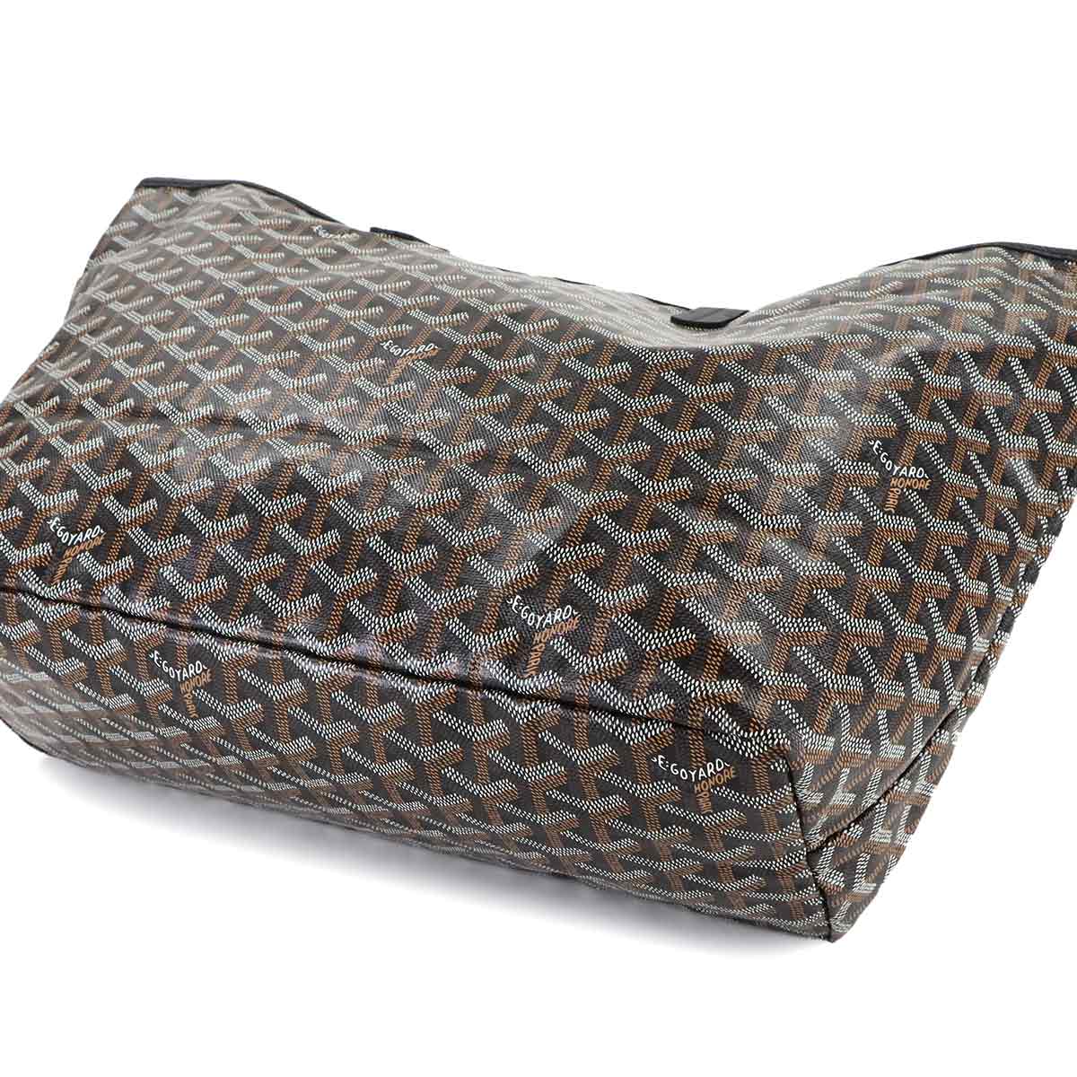 Saint Louis PM Tote Bag PVC Leather Black Herringbone Unisex