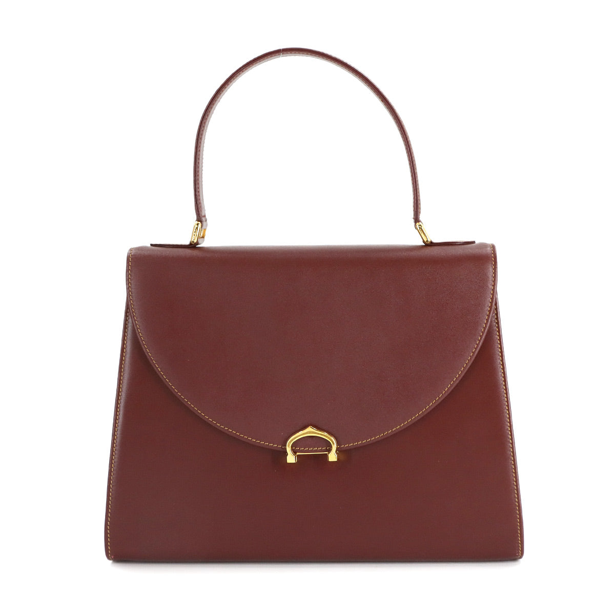 Must Line Hand Bag Leather Bordeaux Purse