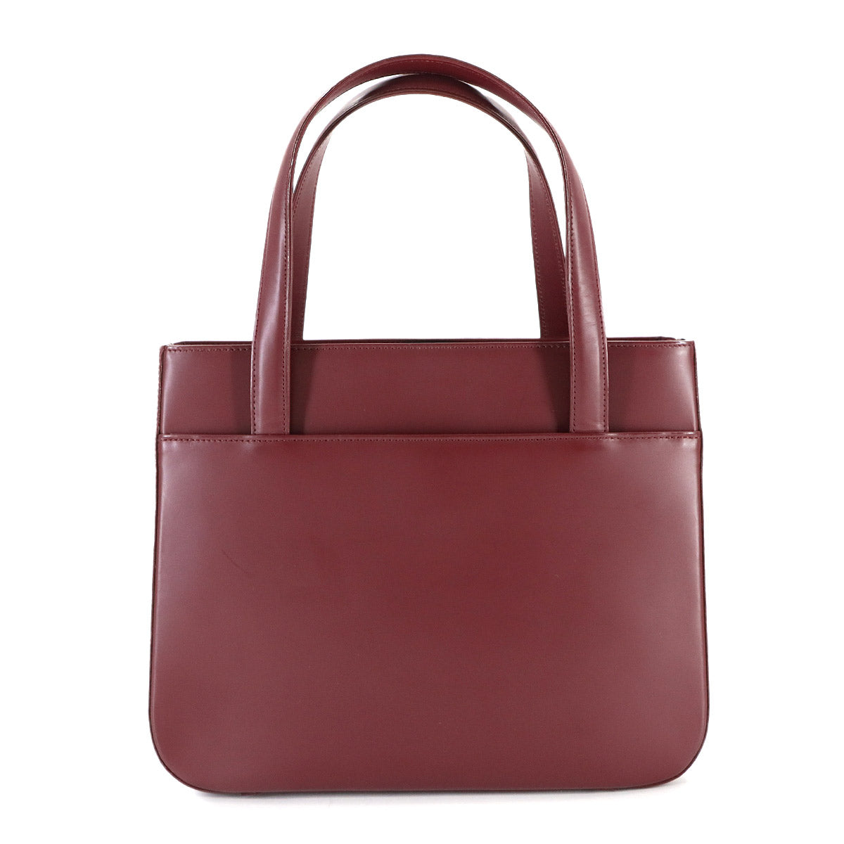 Plaid Hand Bag Leather Canvas Bordeaux Haymarket