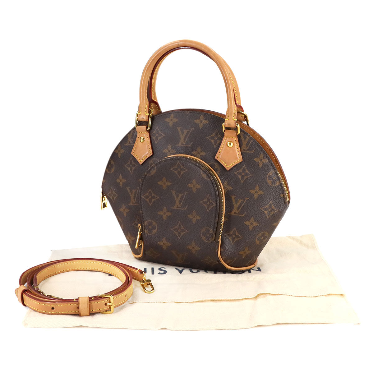 Monogram Ellipse PM Hand Shoulder Bag Brown M46196 Purse