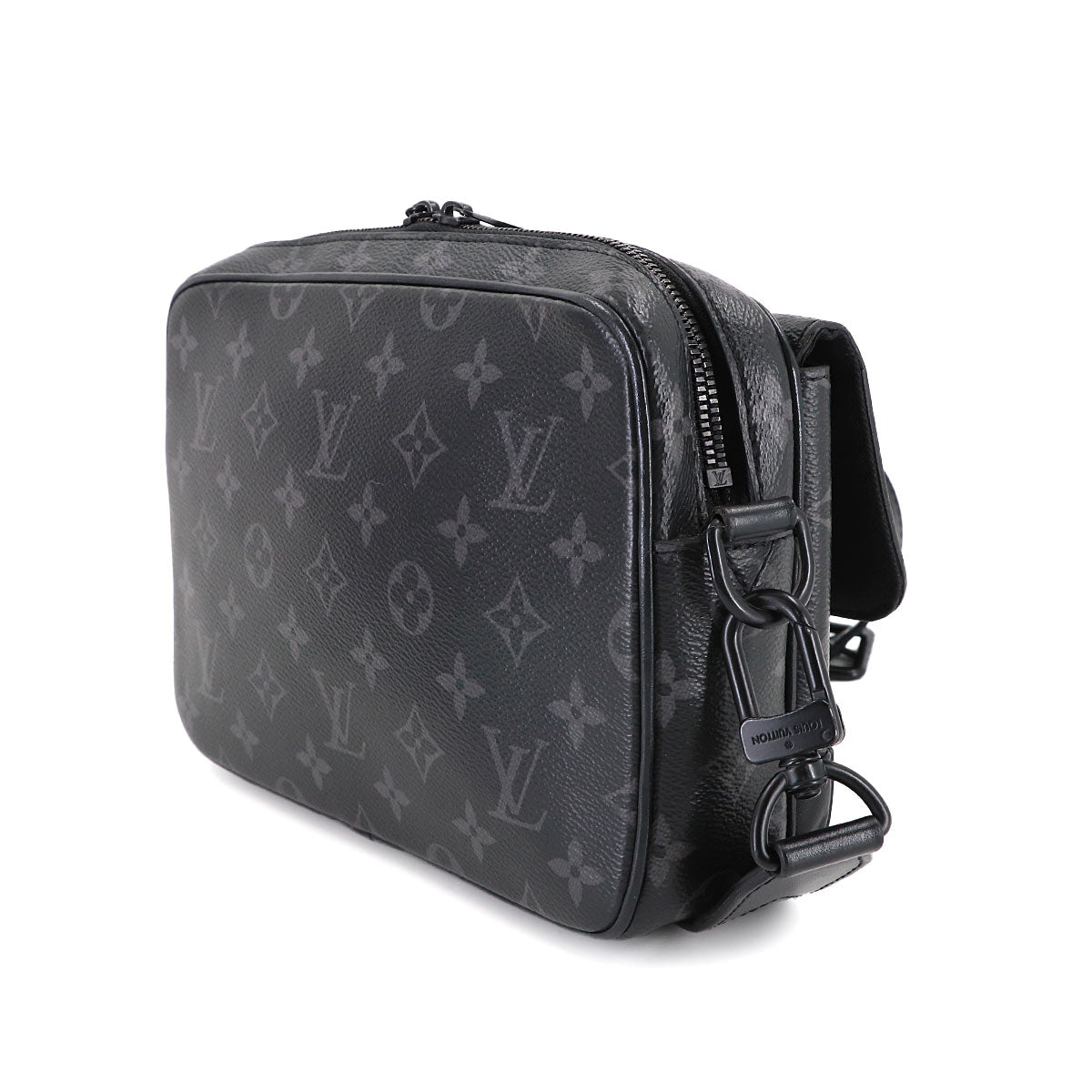 Monogram Eclipse Steamer Shoulder Bag Black M46795