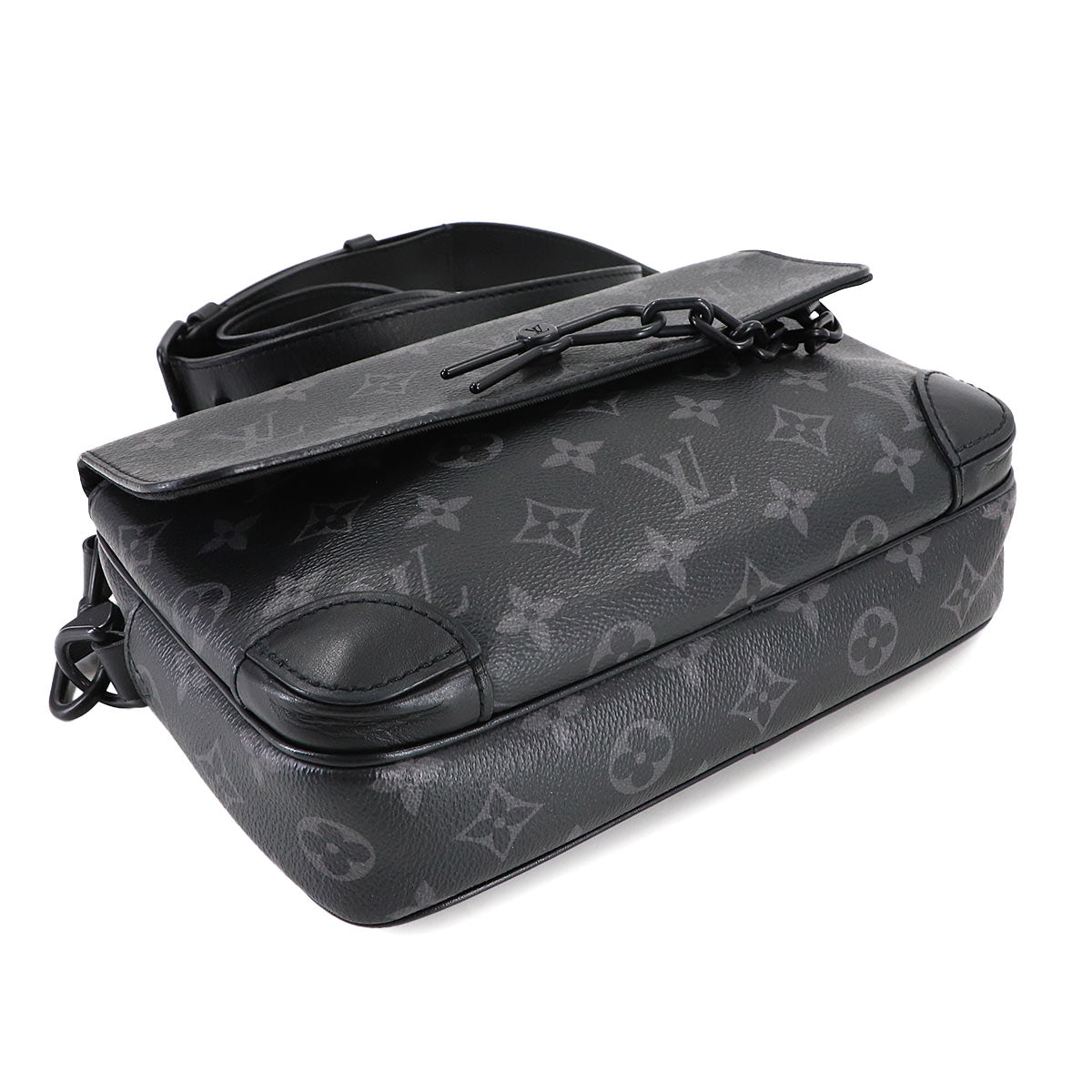 Monogram Eclipse Steamer Shoulder Bag Black M46795