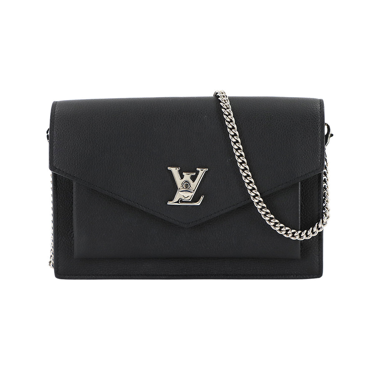 Mylockme Chain Pochette Shoulder Bag Leather Black M63471