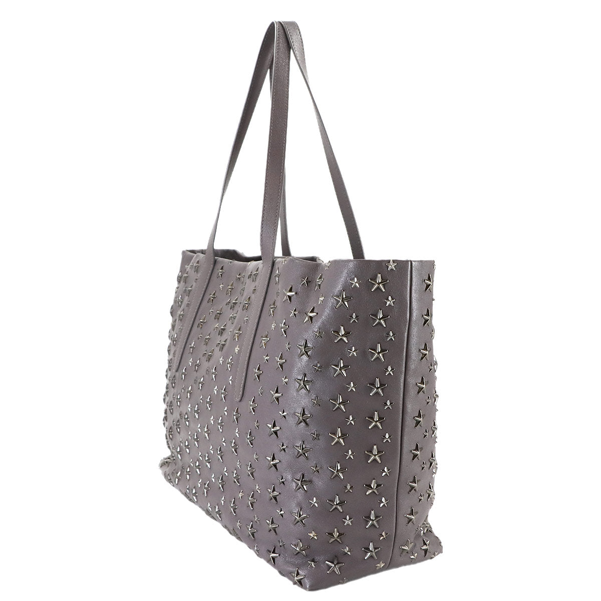 Pimlico Tote Bag Star Studs Leather Grey Purse