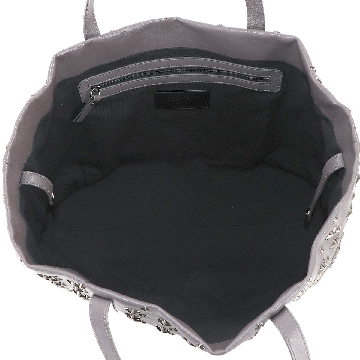 Pimlico Tote Bag Star Studs Leather Grey Purse