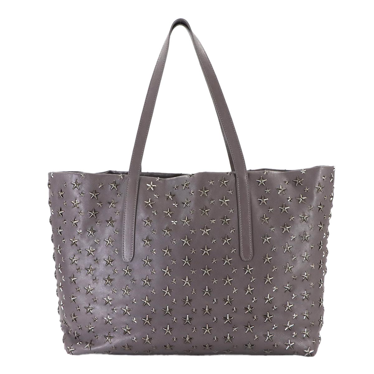 Pimlico Tote Bag Star Studs Leather Grey Purse