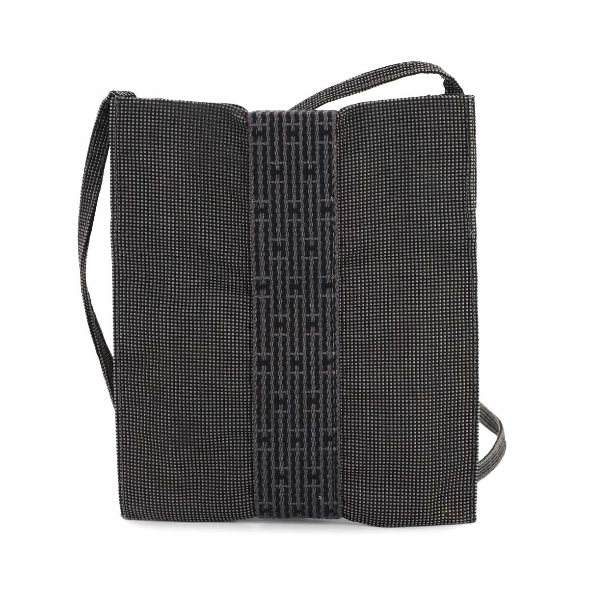 Herline Pochette Shoulder Bag Canvas Gray Purse