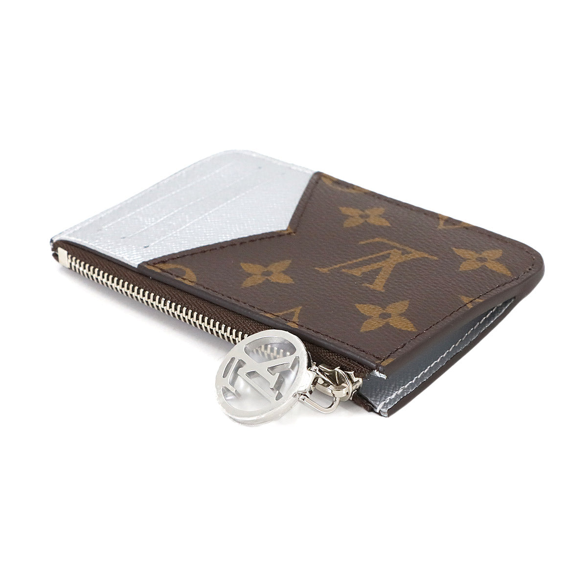 Monogram Romy Card Holder Brown Silver M26655