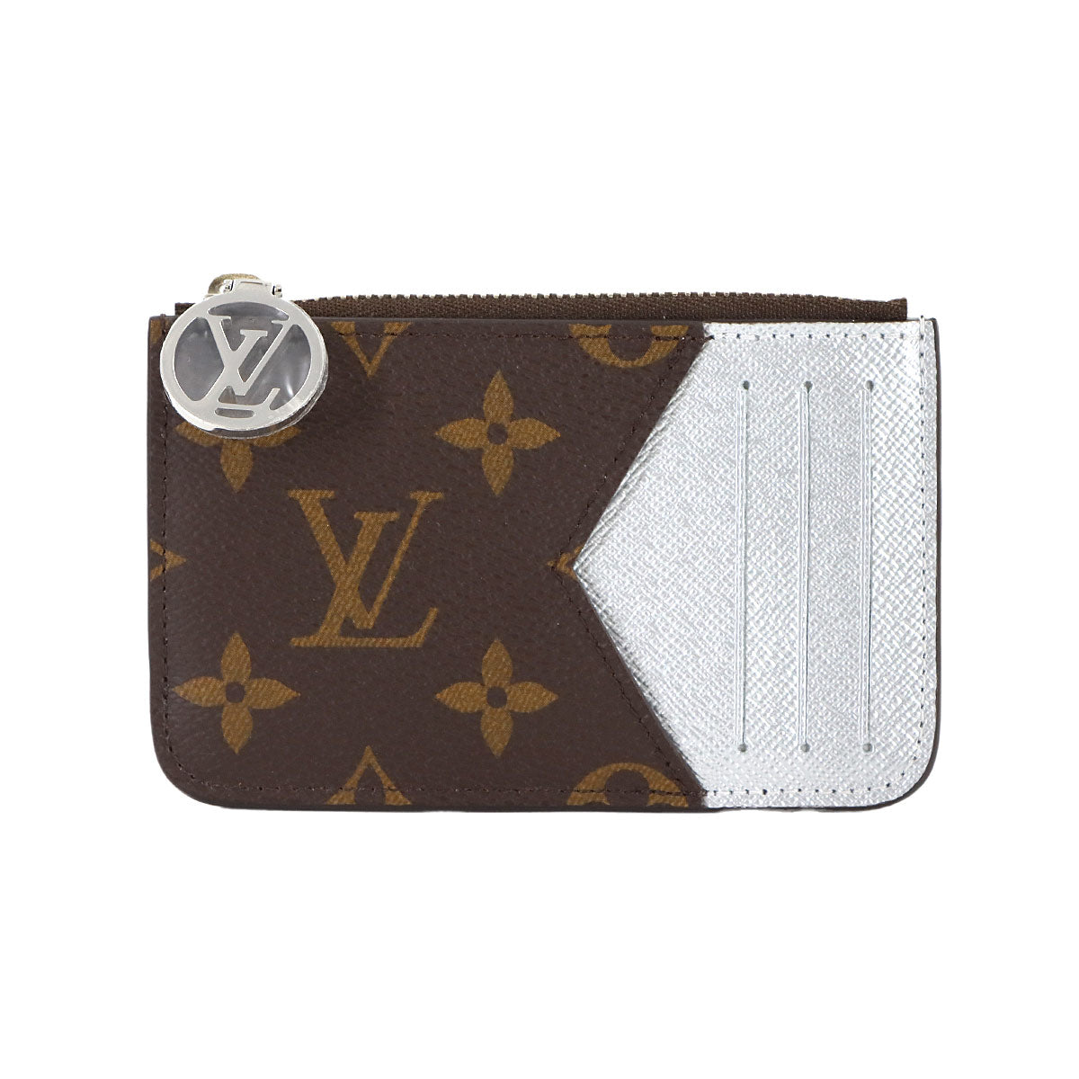 Monogram Romy Card Holder Brown Silver M26655