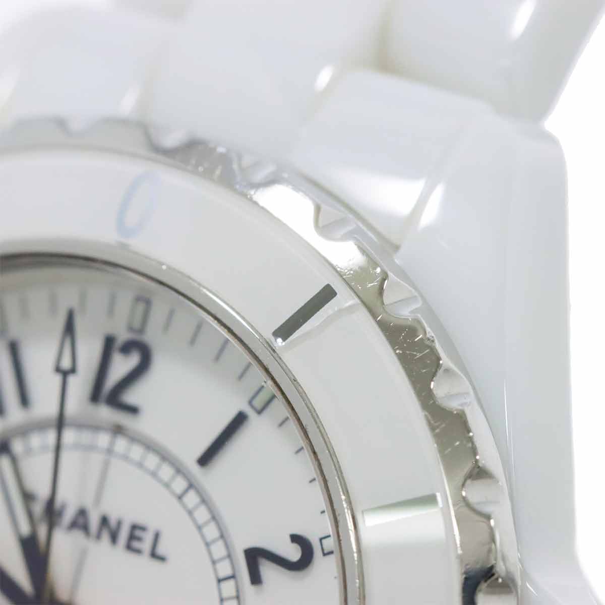 J12 H0970 Ceramic Date Automatic White Dial Mens Watch