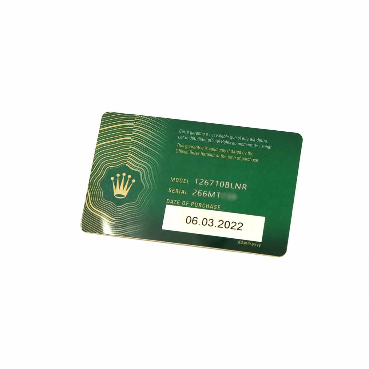 GMT Master 2 126710BLNR Serial Random Black Blue Bezel Date