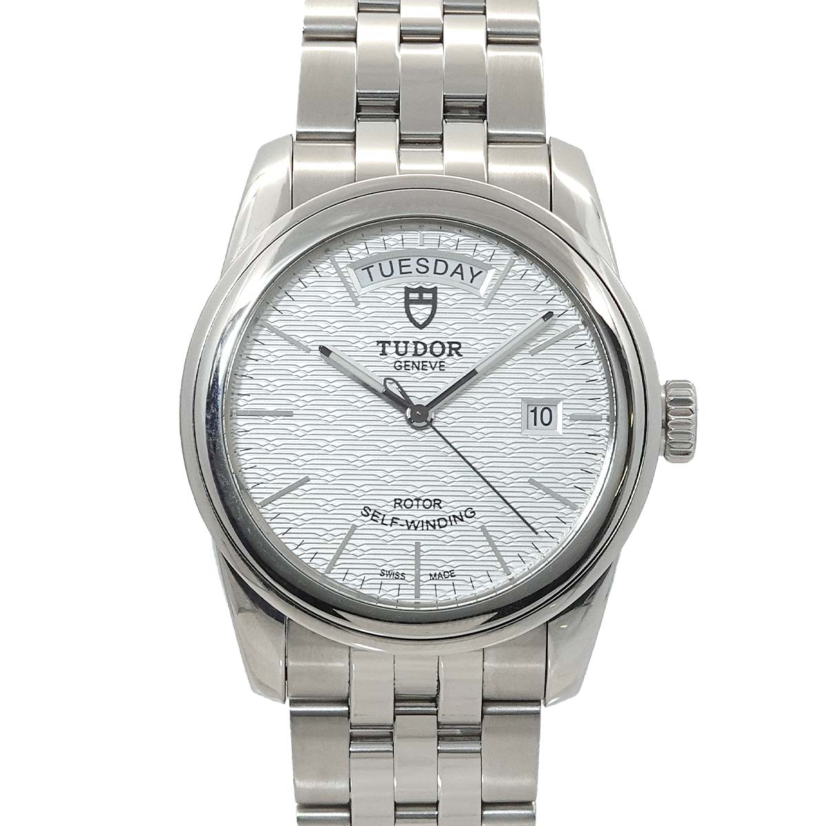 Glamour Date Day 56000 Automatic Silver Dial Mens Watch