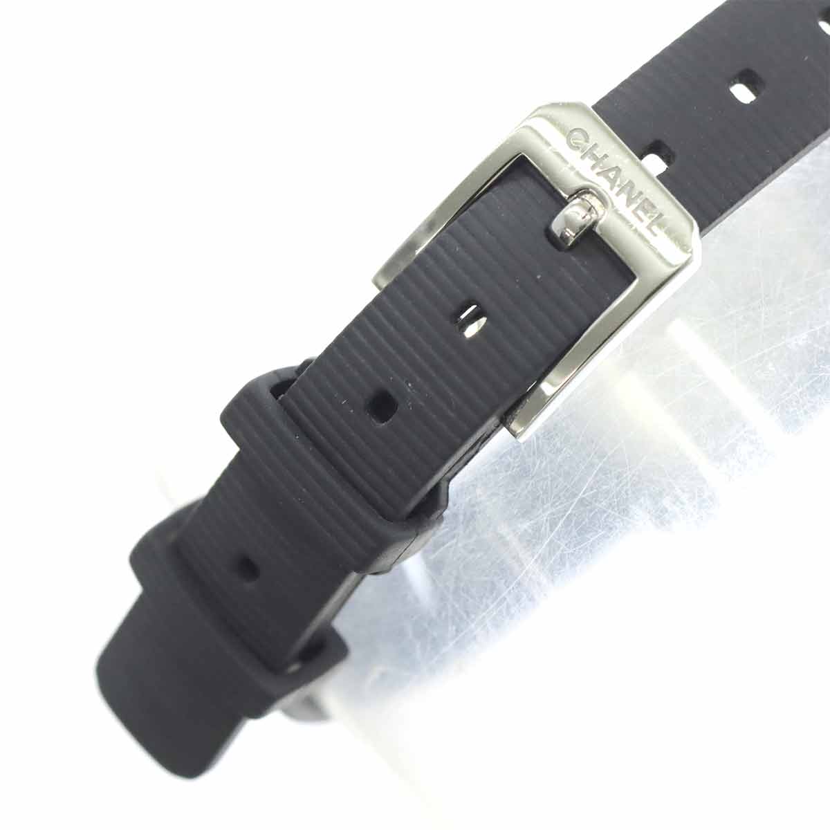 Premiere H2434 Bezel Diamond 4P Rubber Belt Black Dial Ladies