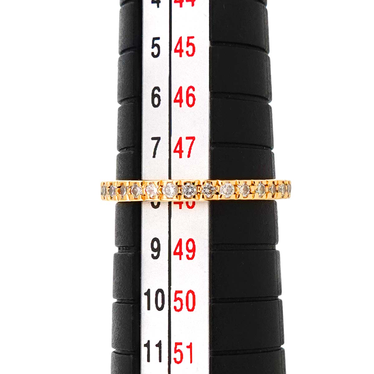 Full Diamond Ring 18K YG 750 Size4.5(US)