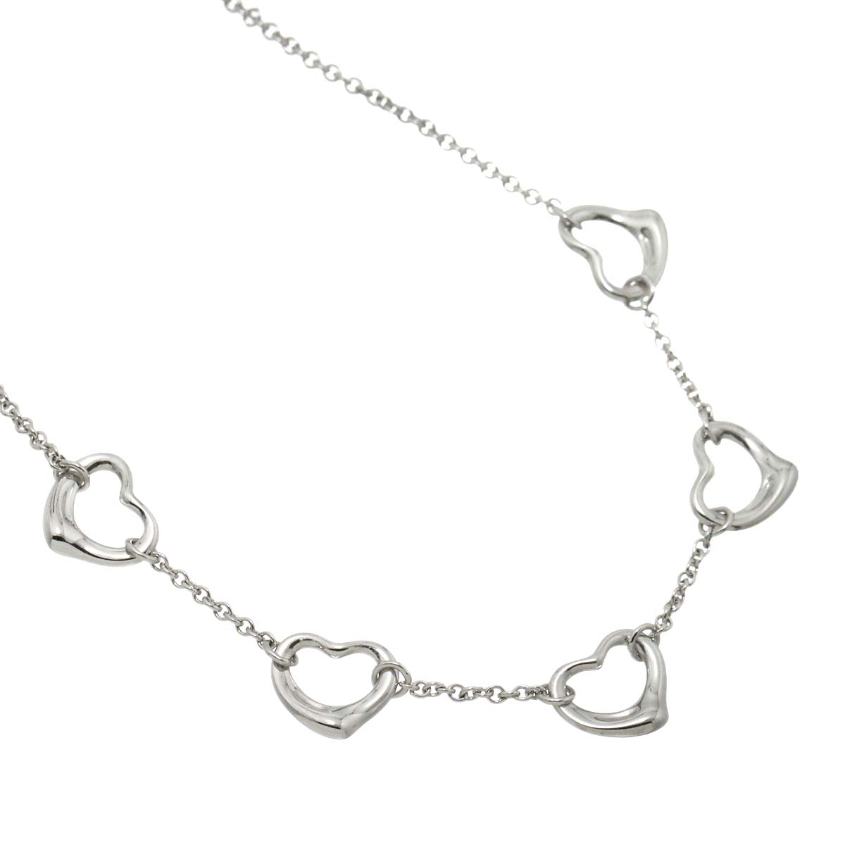 Open Heart 5Motif Necklace Silver 925