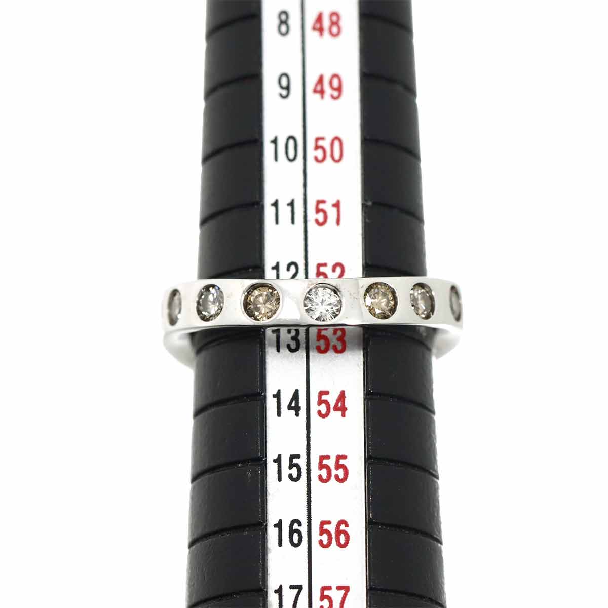 Diamond 0.85ct Ring 18K White Gold size6-6.25(US)