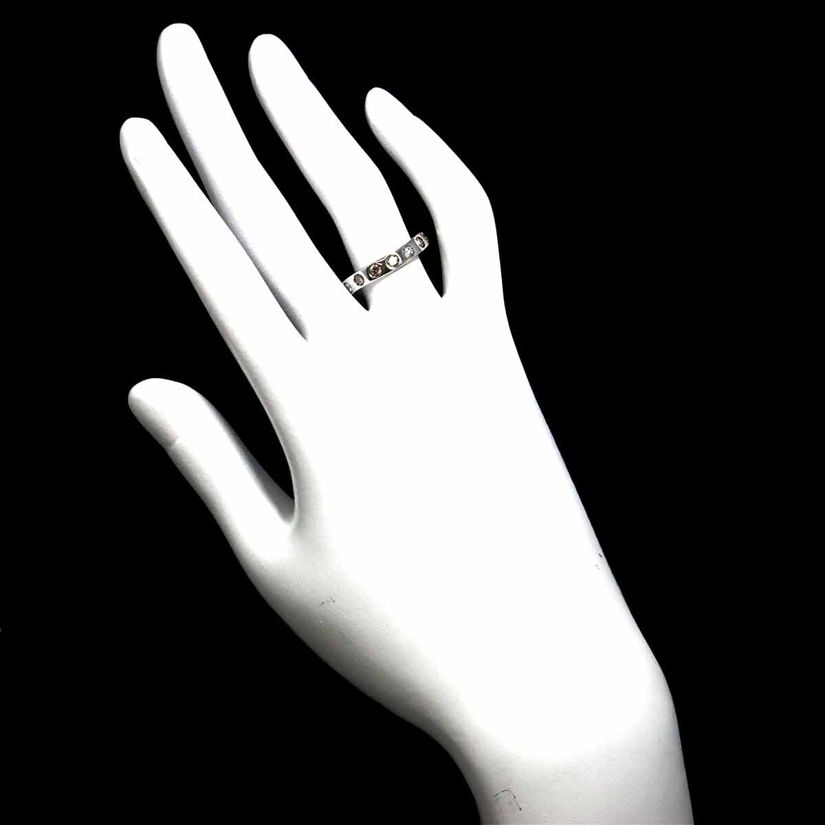 Diamond 0.85ct Ring 18K White Gold size6-6.25(US)