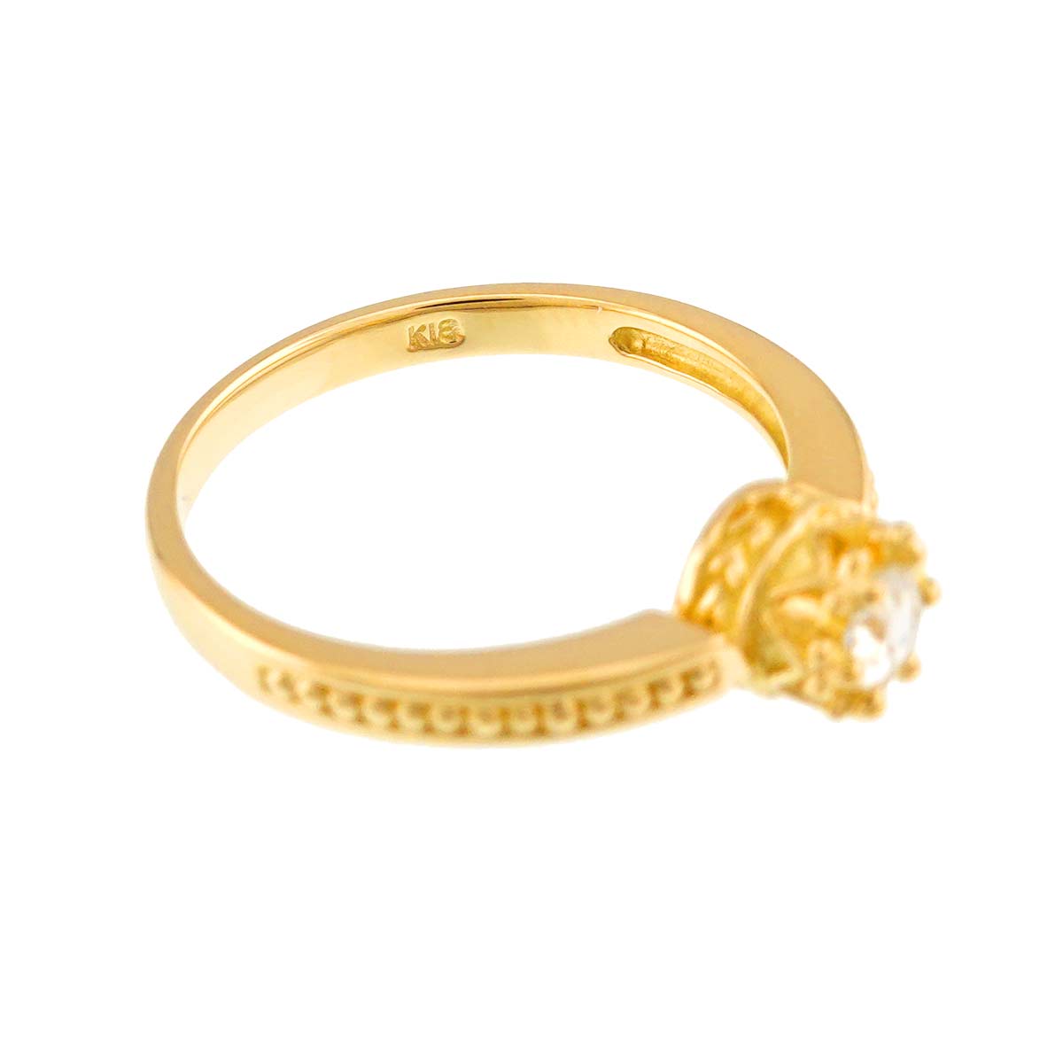 Diamond Ring 18K Yellow Gold 750 Size5-5.25(US)