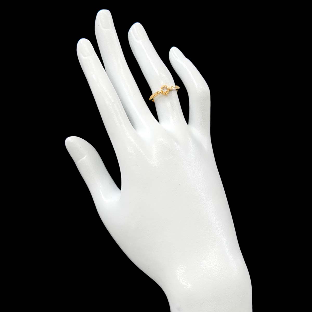 Diamond Ring 18K Yellow Gold 750 Size5-5.25(US)