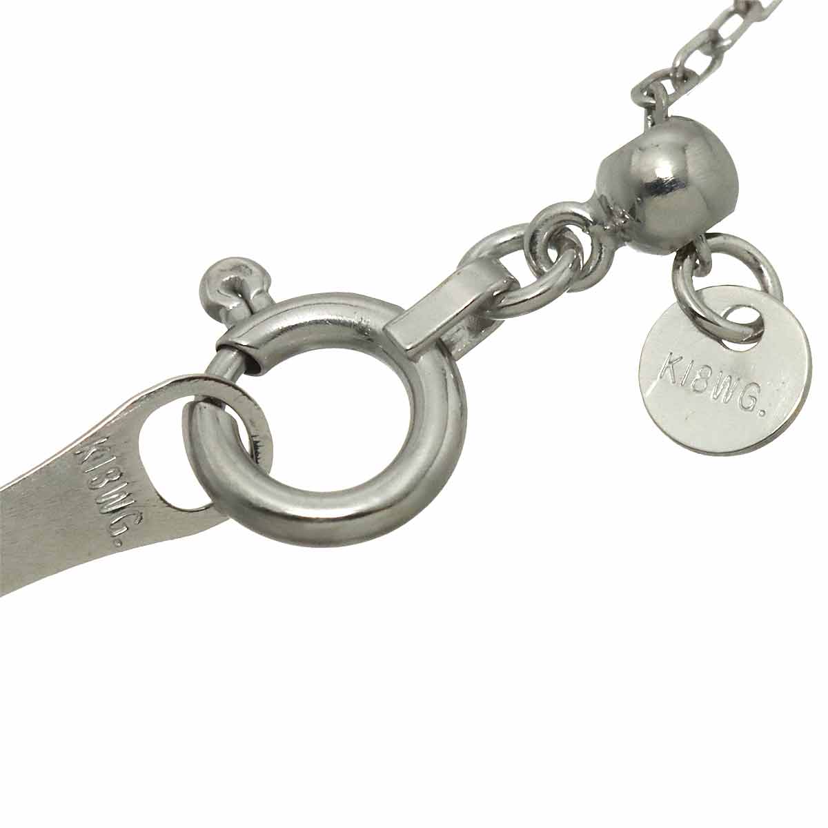 Diamond 0.523ct/0.37ct Necklace 18K White Gold 750