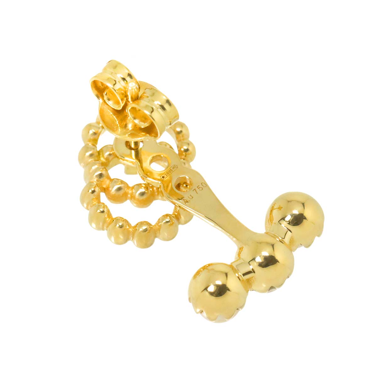 GG Logo Baby Pearl Earring Pierced 18K YG One Piece only