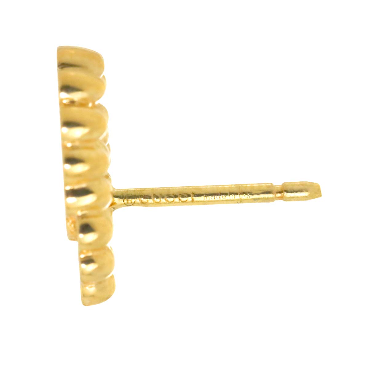 GG Logo Baby Pearl Earring Pierced 18K YG One Piece only