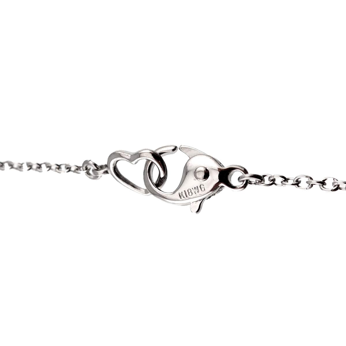 Cross motif Diamond 0.38ct Necklace 18K White Gold 750