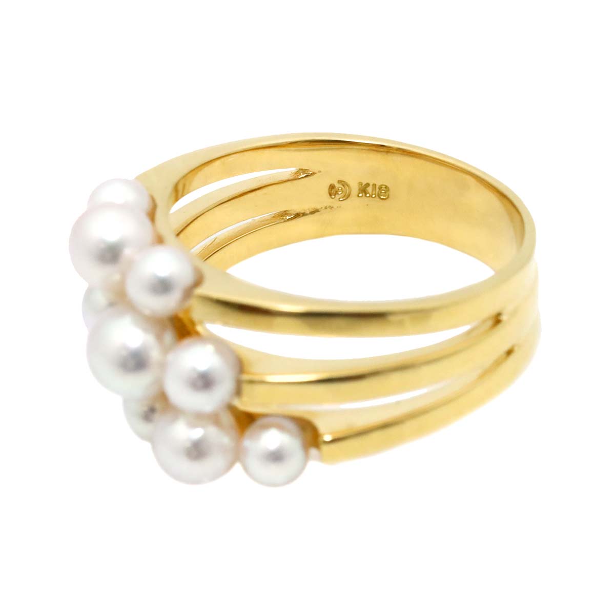 Baby Pearl 5.0-3.4mm Ring 18K YG 750 7.25(US)