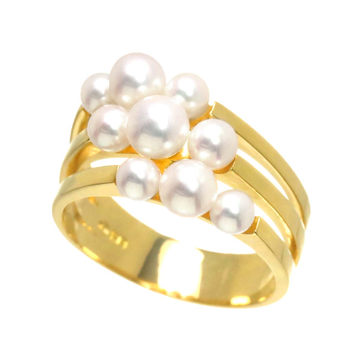 Baby Pearl 5.0-3.4mm Ring 18K YG 750 7.25(US)