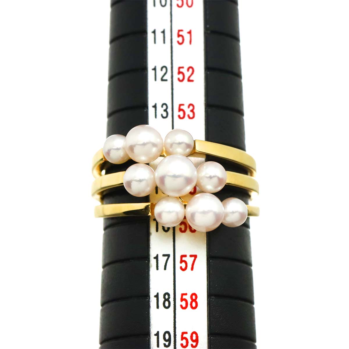 Baby Pearl 5.0-3.4mm Ring 18K YG 750 7.25(US)