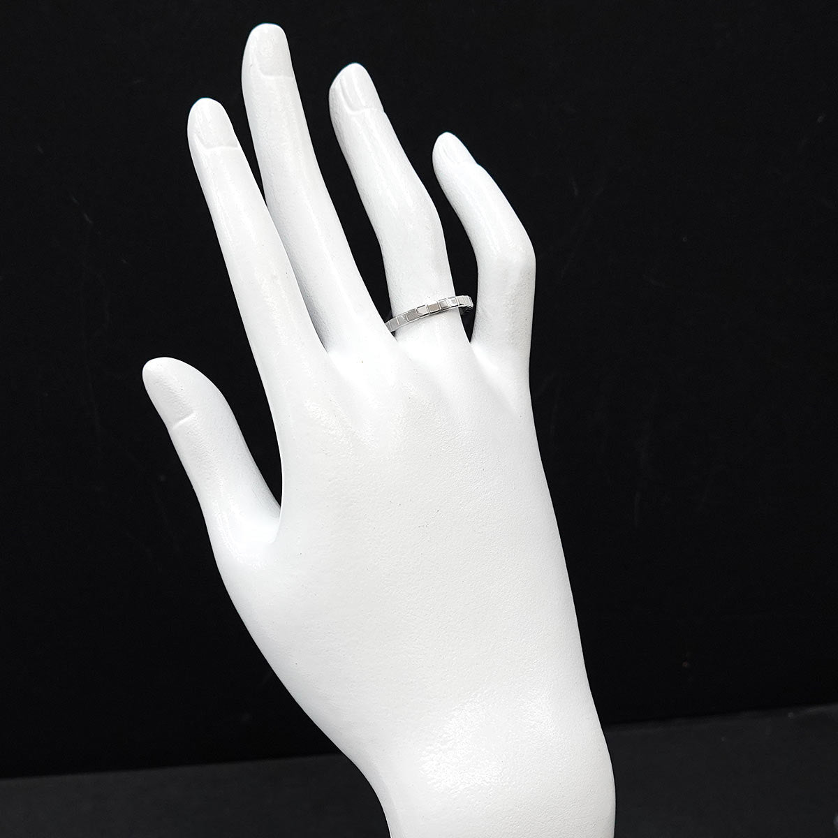Ice Cube Ring 18K WG 750 Size7.75-8(US)