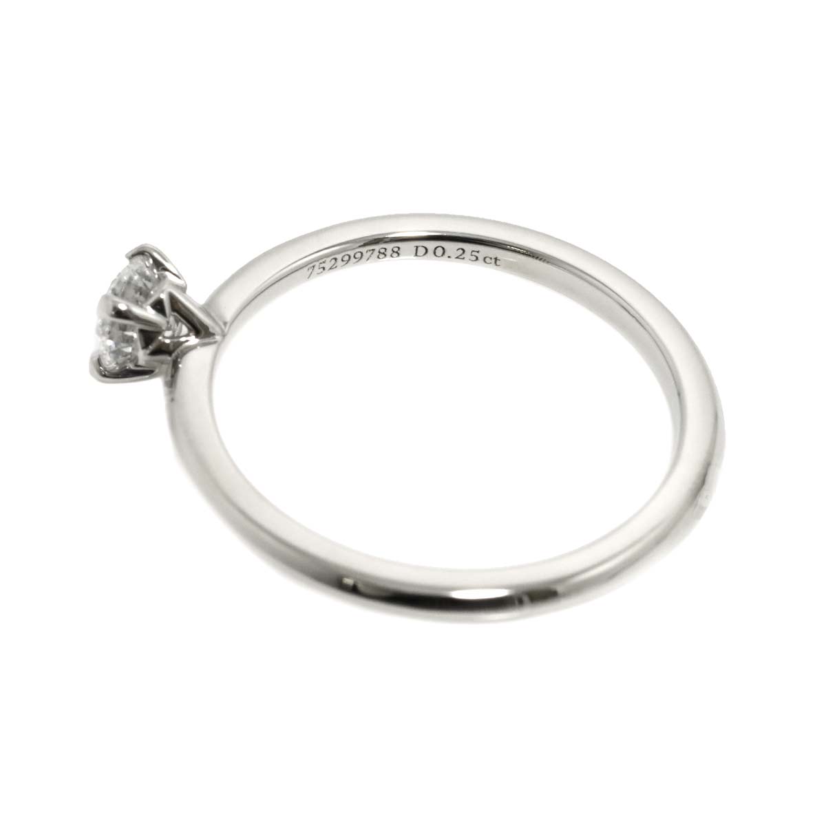 True Diamond 0.25ct D/VVS2/3EX Ring Platinum size4.5(US)