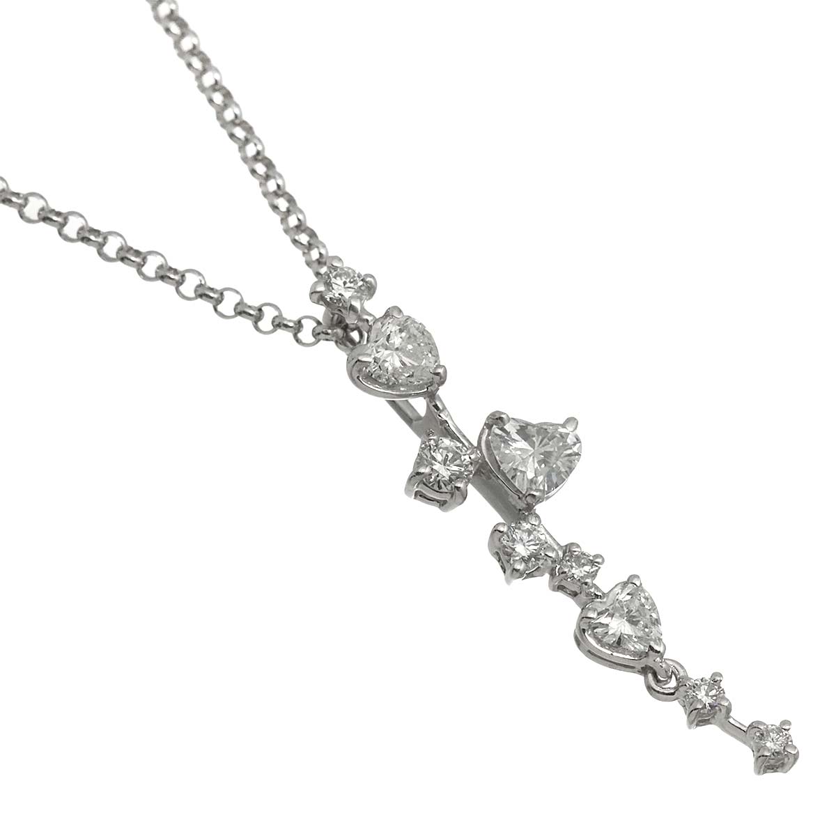 Diamond 0.50ct Necklace 18K White Gold 750