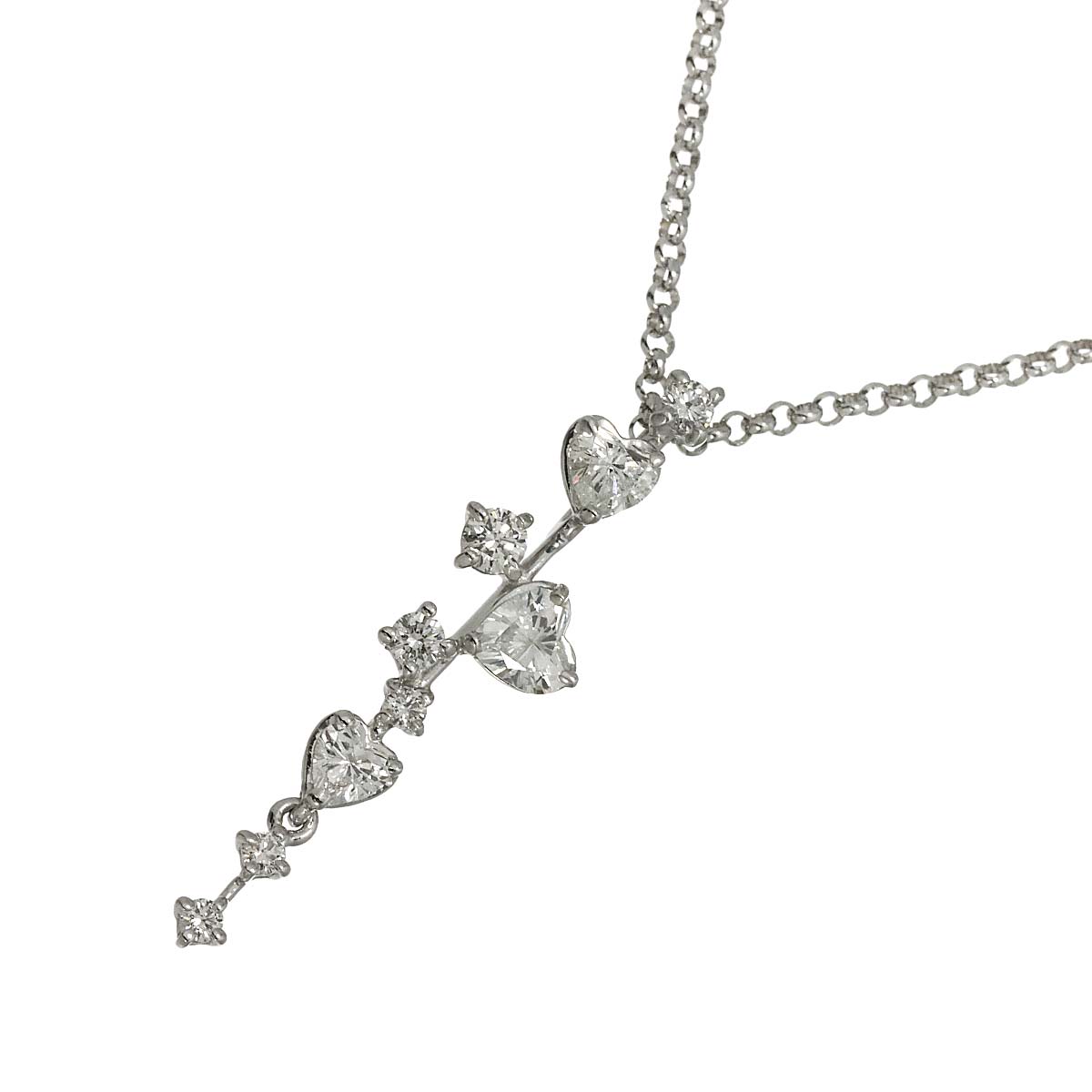 Diamond 0.50ct Necklace 18K White Gold 750