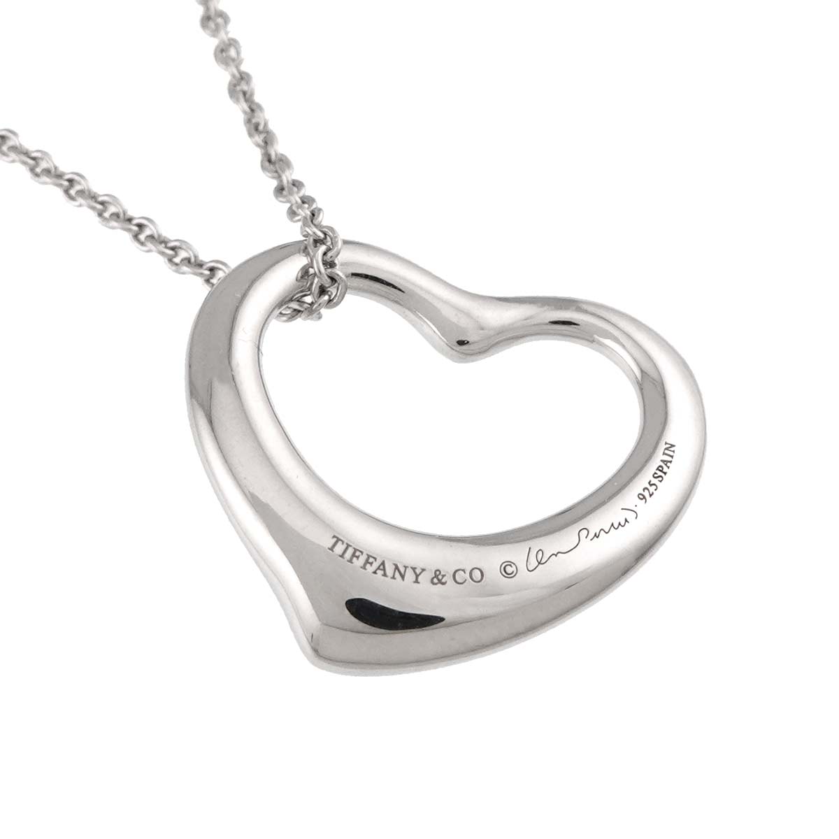 Open Heart Necklace Silver 925