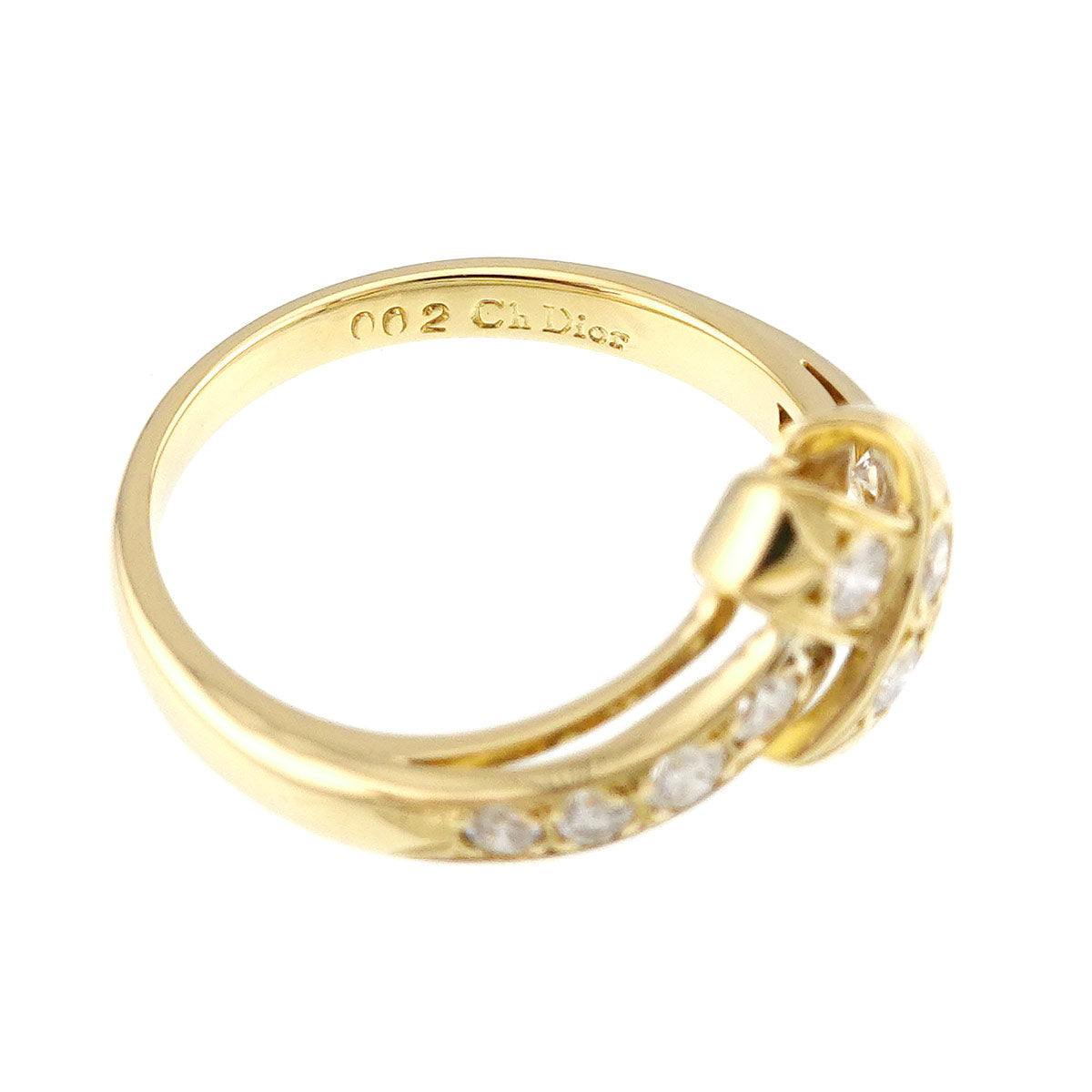 Diamond Ring 18K YG 750 size6-6.25(US)