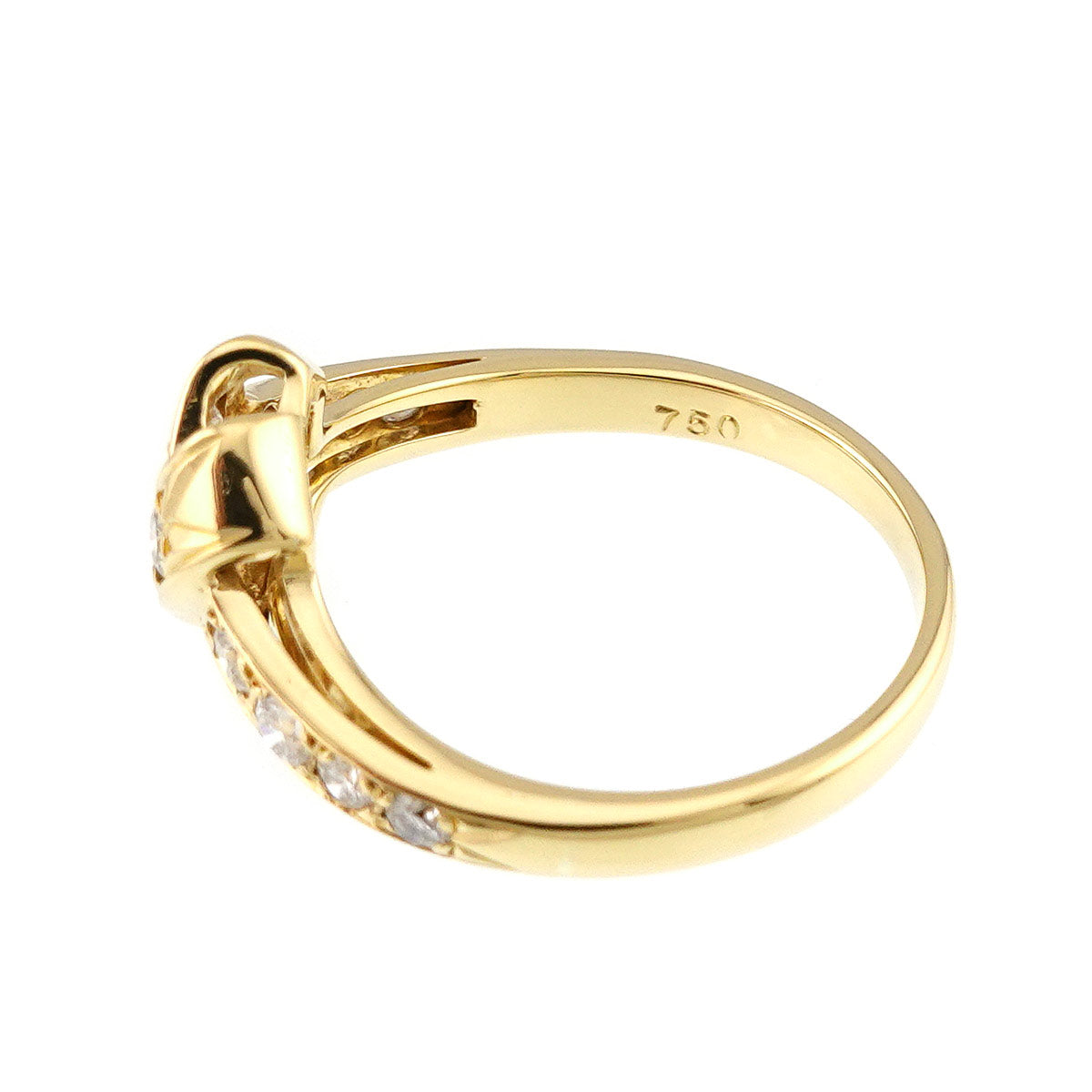 Diamond Ring 18K YG 750 size6-6.25(US)