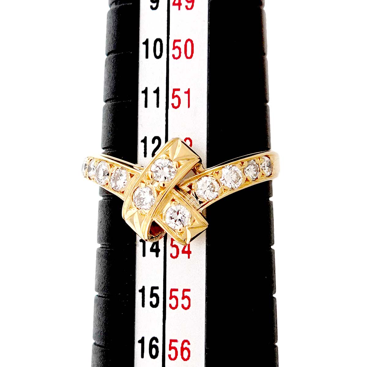 Diamond Ring 18K YG 750 size6-6.25(US)