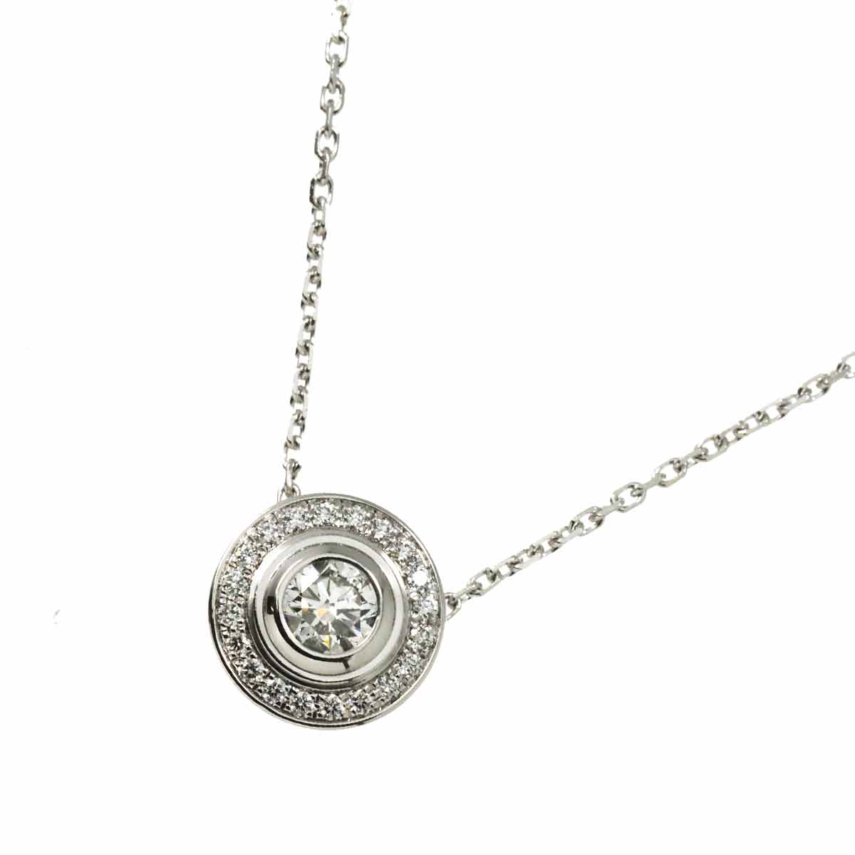 d Amour Diamond 0.27ct H/VVS1/3EX Necklace 18K White Gold 750